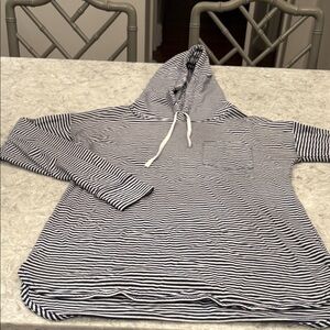 Women’s Vineyard Vines Navy and White Striped Hoodie